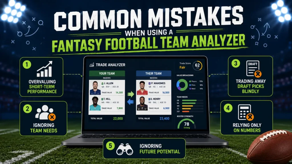 Common mistakes managers make when reading a fantasy football team analyzer report