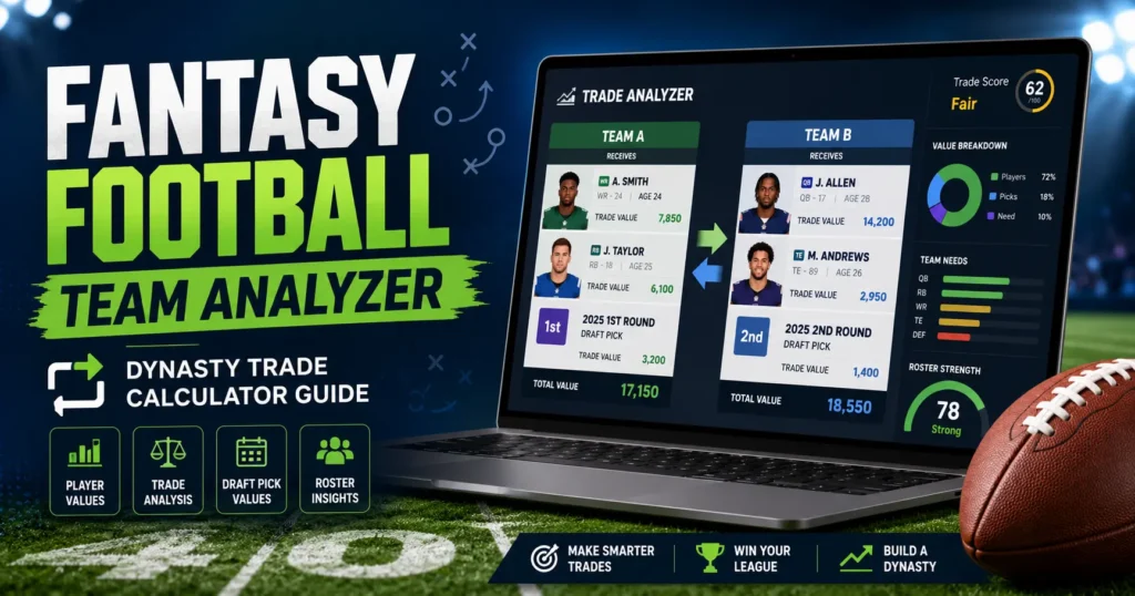 Fantasy Football Team Analyzer: Dynasty Trade Calculator Guide Fantasy-football-trade-analyzer-dashboard
