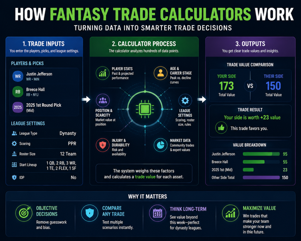 Dynasty fantasy football rankings table comparing 2026 rookies and veterans by trade value